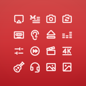 Bold Media & Player Pack Vol. 1 — icon pack cover