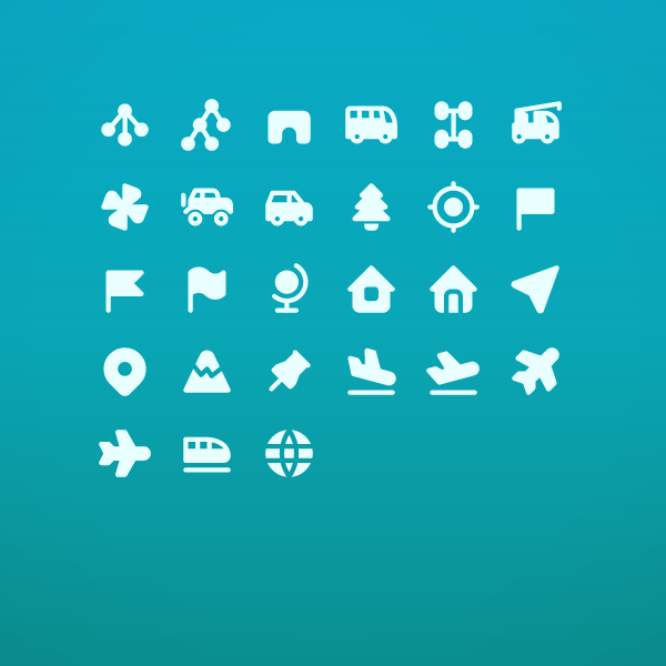 Filled Travel & Maps Pack