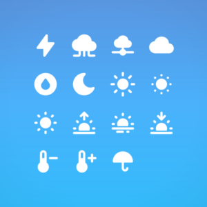 Filled Weather Pack — icon pack cover