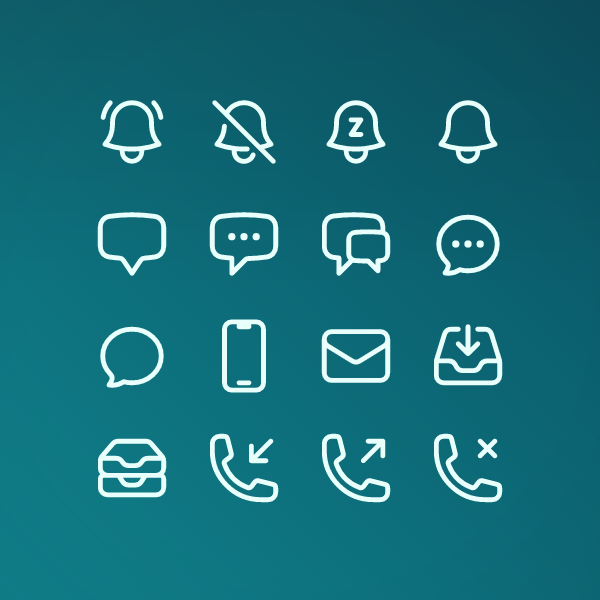 Outline Communication Pack 24px