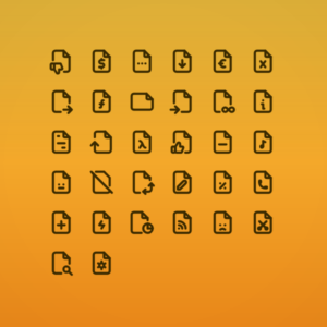 Outline Files & Folders Pack Vol. 3 — icon pack cover