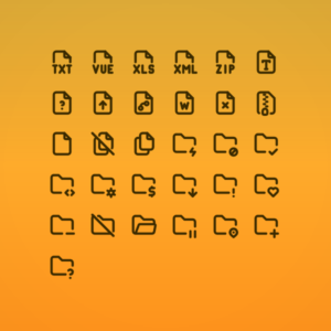 Outline Files & Folders Pack Vol. 5 — icon pack cover