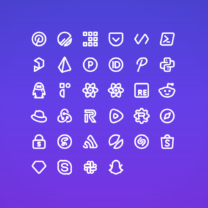 Outline Social & Brands Pack Vol. 8 — icon pack cover