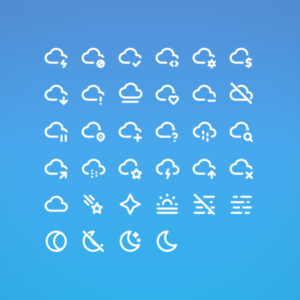 Outline Weather Pack Vol. 1 — icon pack cover