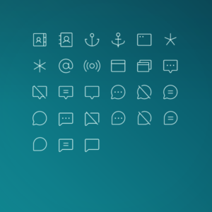 Thin Communication Pack Vol. 1 — icon pack cover