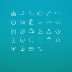 Thin Travel & Maps Pack Vol. 5 — icon pack cover